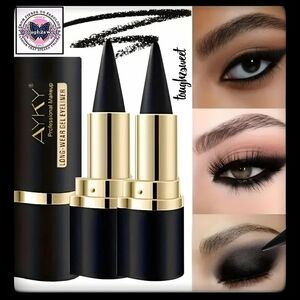 🆕️2 PK BOXES OF LONG WEAR GEL MATTE BLACK SOLID EYELINER PROFESSIONAL WEAR